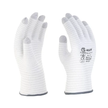 Karbon csíkos, kötött kesztyű, mártás nélkül