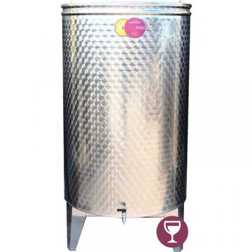 Üszófedeles Bortartály Panka inox 1000L 3 csap