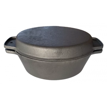 Öntvény ováledény fedővel