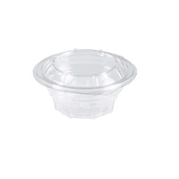 Egybefedeles kerek tálka - Luxy - 500 ml PET víztiszta (Hotform)