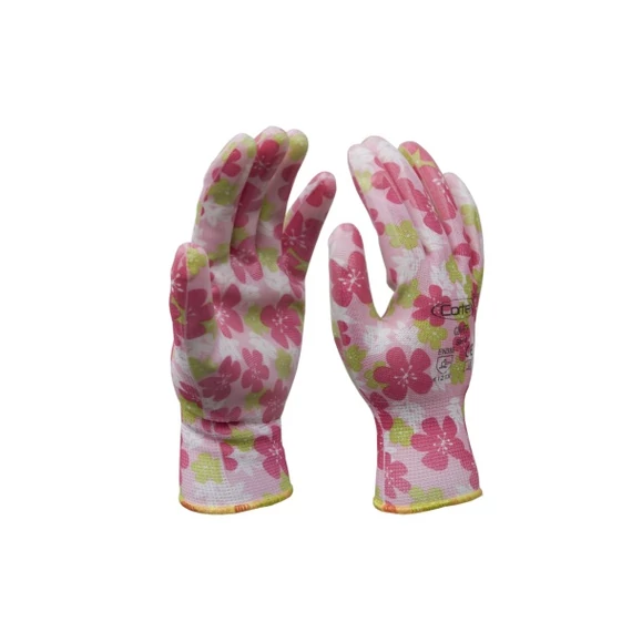 Kesztyű Kertész GN+FP fehér mintás nitril tm. 8-as