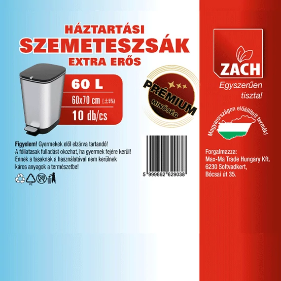 Háztartási szemeteszsák 60L 10db