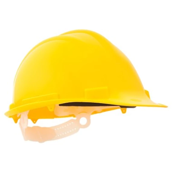 PP ipari védősisak – sárga színben, a látható biztonságért