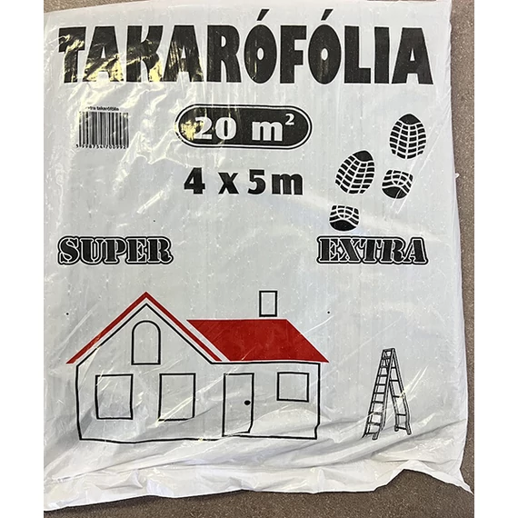 Takarófólia létrázható / szürke 5x4 m