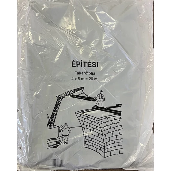 Takarófólia építési / fekete 5x4 m 