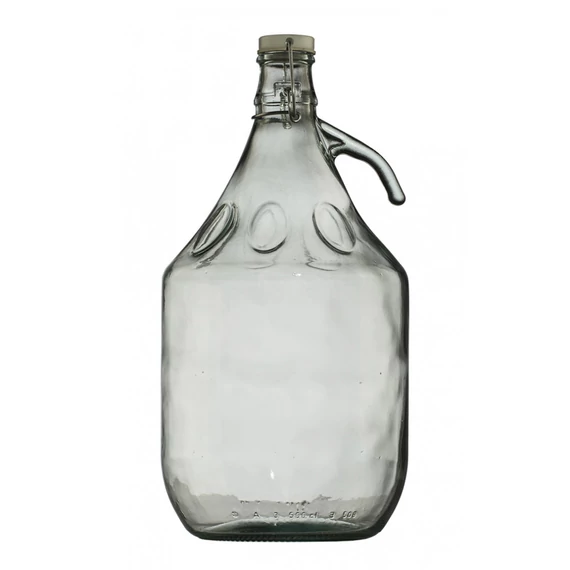 Demizson 5 Literes csatos üvegpalack,  pálinkás üveg