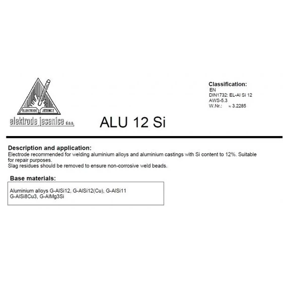 Elektróda ALU 12 SI 3.25mm 2kg