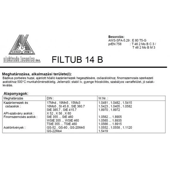 FILTUB 12 B 1.2 mm