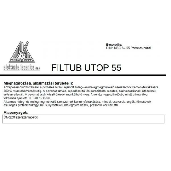 FILTUB UTUP 55 1.2 mm huzal