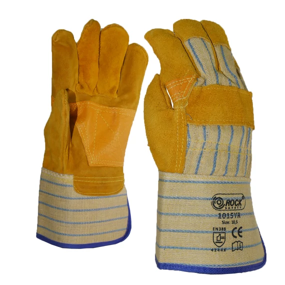 Marha hasítékbőr tenyerű kesztyű színbőrtenyérfolttal