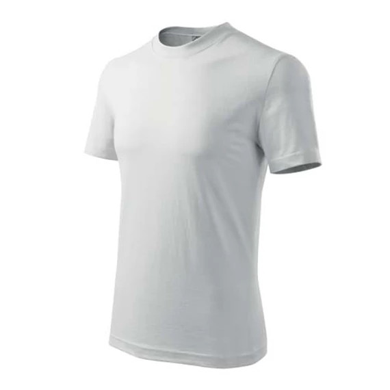 Környakas póló, fehér,   160 gr/m²