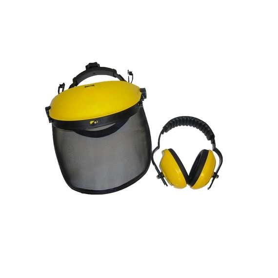 Fültok + arcvédő (hálós)