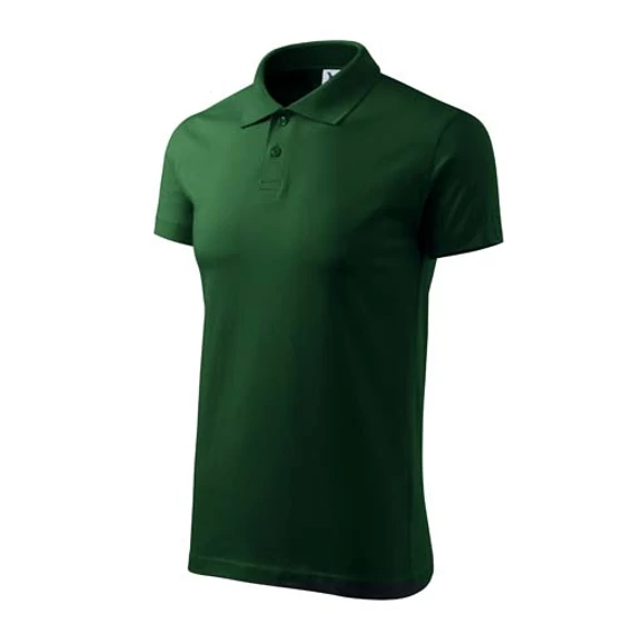 Galléros póló, üvegzöld, XL-es,180 gr/m2