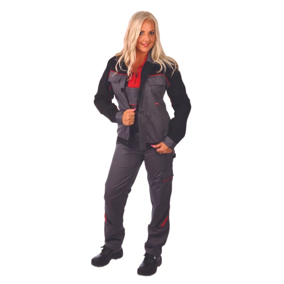 Highline női dzseki, szürke/fekete,65%PES-35% pamut