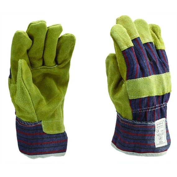 Kesztyű Marha hasítékbőr tenyerű, sárga 88/CBSA/B