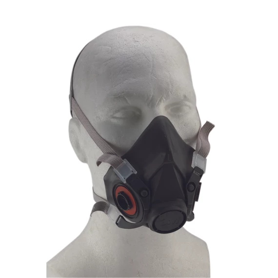 nagy méretű, többször használható félálarc ideális választás ipari környezetbe, ahol a légzésvédelem elengedhetetlen. 