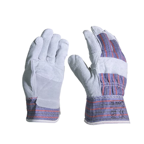 Marha hasíték tenyerű kesztyű, szürke, "B"vastagság