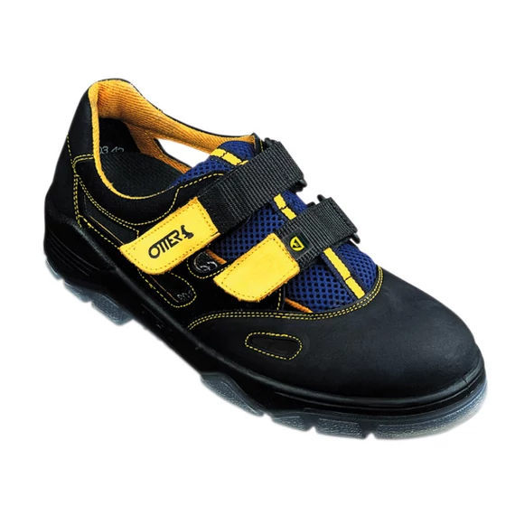 OTTER S1 ESD munkavédelmi szandál – prémium védelem és kényelem egyben Kiváló minőségű nubuk- és hidrofobizált velúrbőr felsőrész, acélkaplis orrvédelem, valamint olajálló, csúszásmentes PU talp 