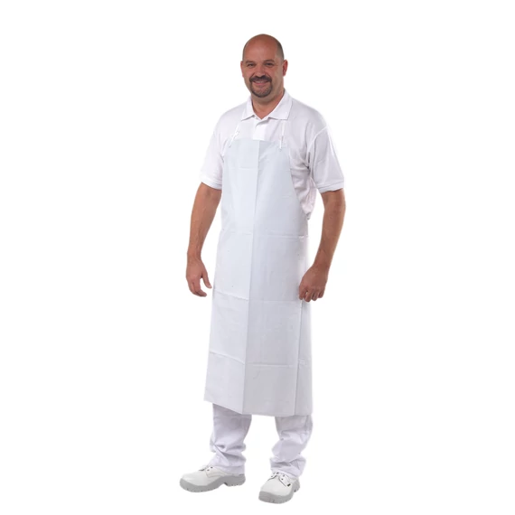 PVC kötény, fehér, 110x90 cm