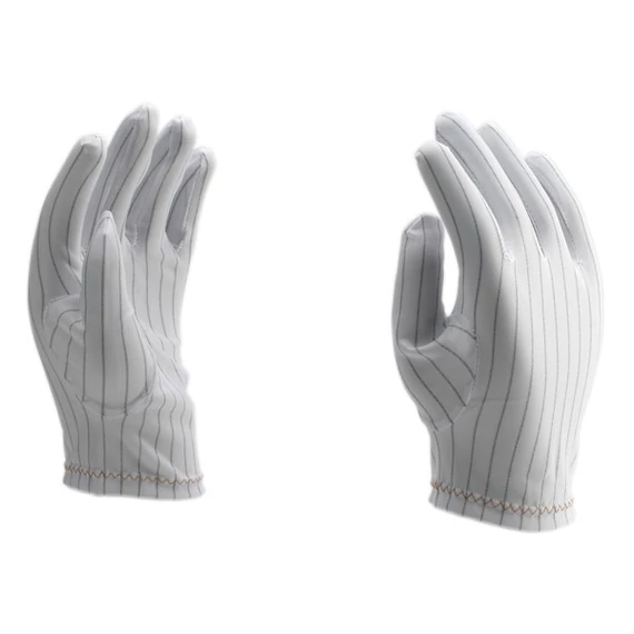 Antisztatikus nylon kesztyű, S-es, csíkos