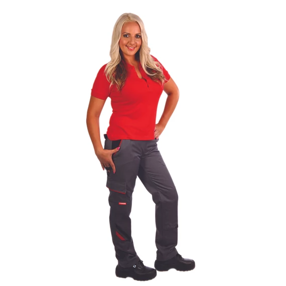 Highline női derekas nadrág, szürke/fekete,42-es,65%PES-35% pamut