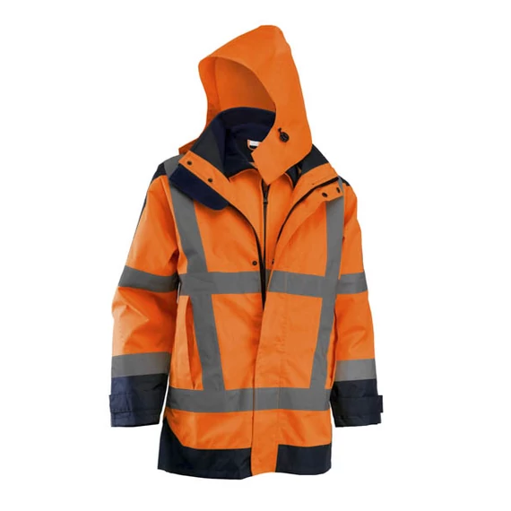 ROCK jól-láthatósági multifunkcióstélikabát kivehető softshell béléssel, narancs
