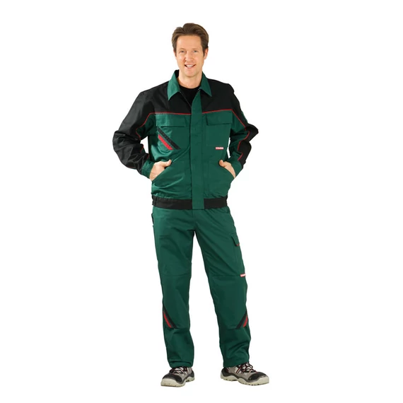 Highline dzseki, zöld/fekete/piros, 65% poliészter, 35% pamut