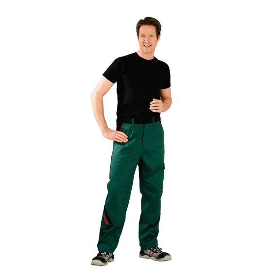 Highline derekas nadrág, zöld/fekete/piros, 65% poliészter, 35% pamut