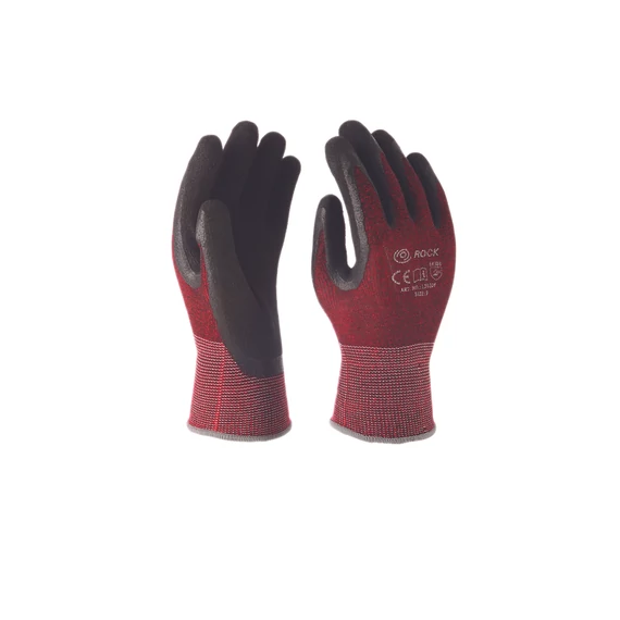 Pamut/spandex szerelőkesztyű hablatex tenyérmártással