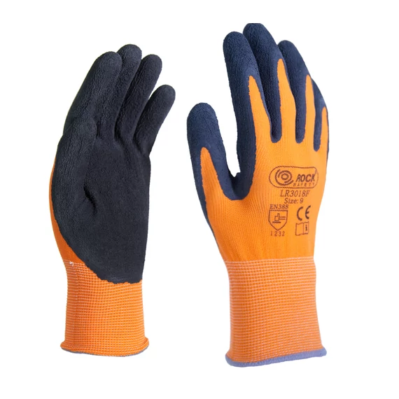 Poliészter szerelőkesztyű hablatex tenyérmártással