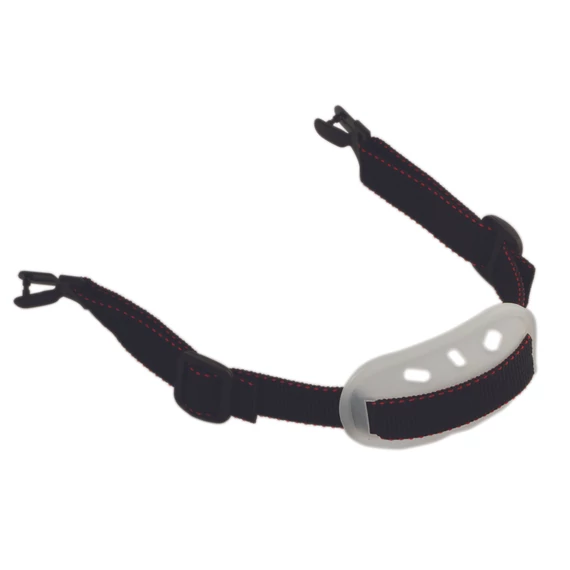 Állszíj védősisakhoz, többpontos rögzítéssel. Erős, állítható szíj stabil tartást biztosít mozgás közben. Kompatibilis szabványos munkavédelmi sisakokkal.