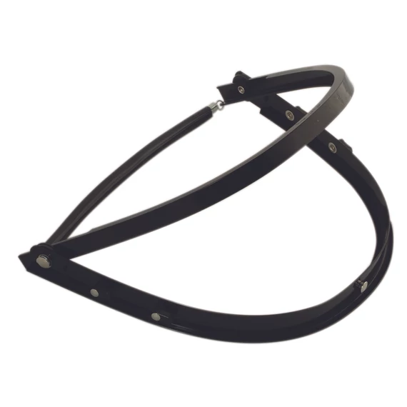 Sisakra szerelhető arcvédő alumínium keret – stabil és tartós megoldás az arcvédelemhez.