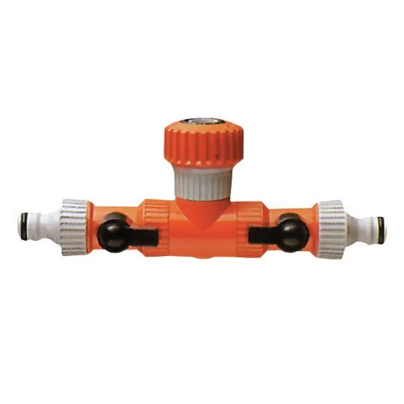 T elágazó 2 elzáróval