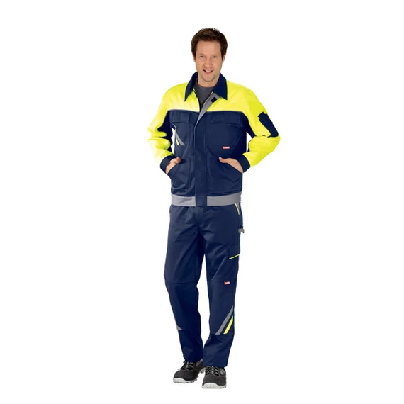 Visline dzseki, sötét kék / sárga