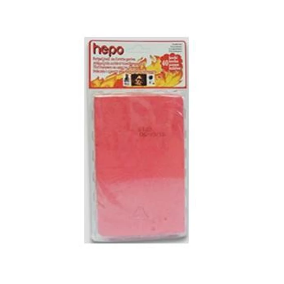 HEPO alágyújtóssal bármilyen szilárd tüzelőanyag begyújtása egyszerűvé válik.  Magas hőfokon ég, így megkönnyíti a begyújtást.