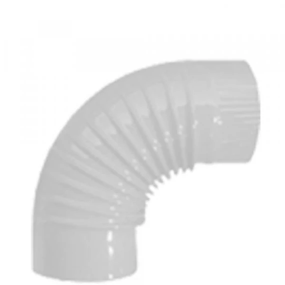 Füstcső könyök fehér fi 120 mm