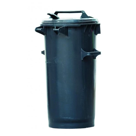 Háztartási kuka 50 L fekete, műanyag