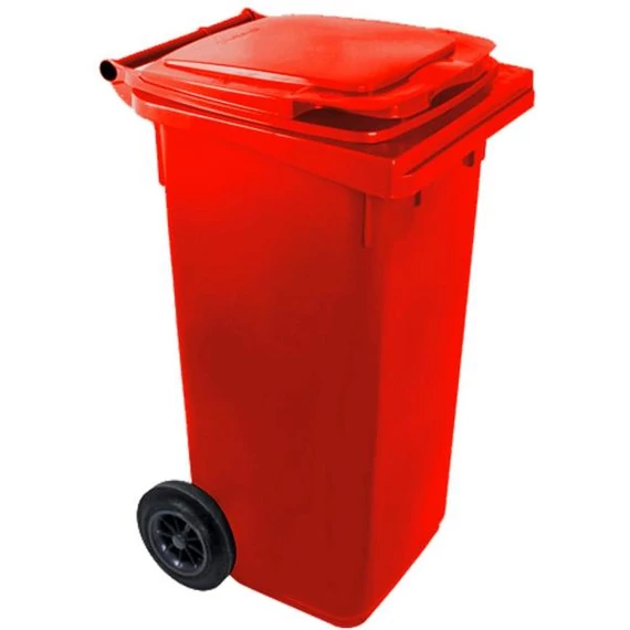 Háztartási kuka 120 L PIROS kerekes