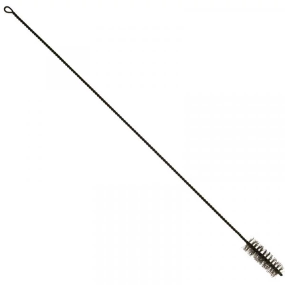 Hőfokozó tisztító kefe 40 1m – hajlékony szárú, kézi használatú kefe hődobok és füstcsövek belső tisztításához, 40 mm átmérőhöz, hőálló sörtékkel.