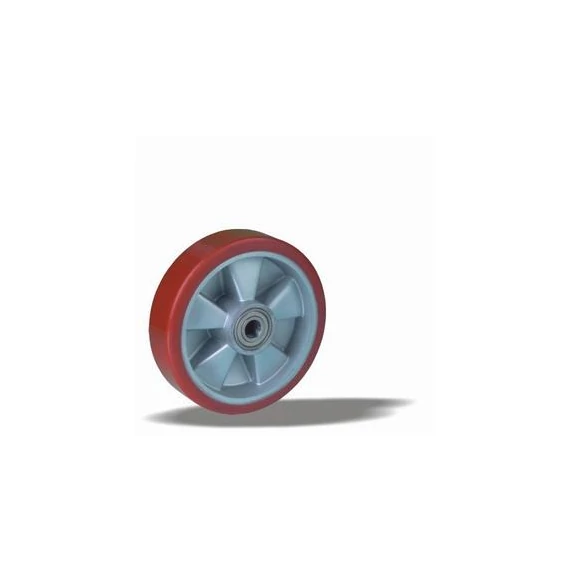Kerék nagy teherbírásu alap alumínium PU 600 kg piros 17840