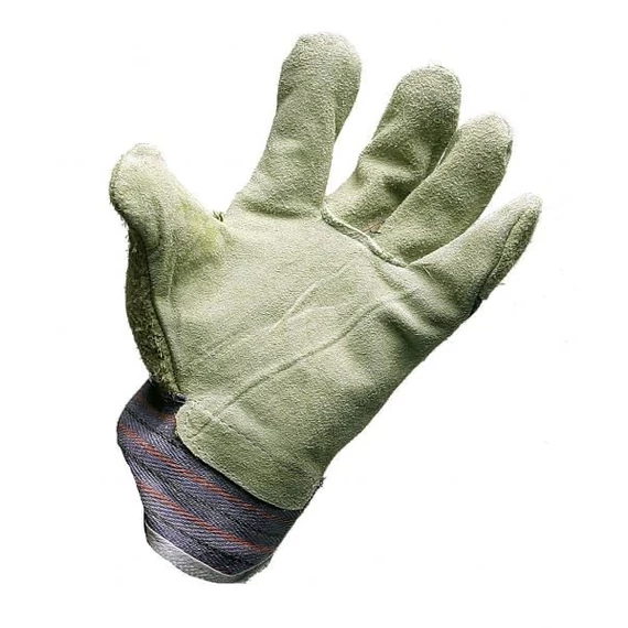 204-es marhahasíték kesztyű pamut tenyérbéléssel, csíkos vászon kézháttal. Strapabíró, kényelmes és CE minősített munkavédelmi kesztyű 10-es méretben.