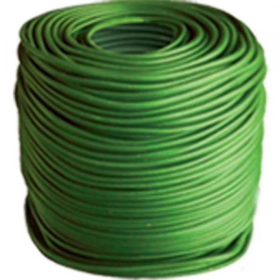 Prémium rugalmas kötöző zöld színben – 1 kg-os tekercs, 185 méter hosszban 3 mm átmérőjű, erős és nyújtható PVC anyagból készült 