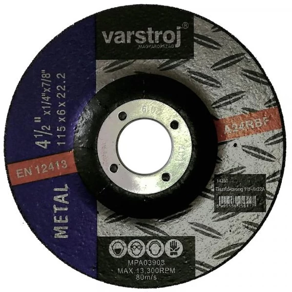 Tisztítókorong 180x6x22 A Varstroj