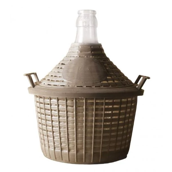 Üveg demizson 5L-es műanyag borítású