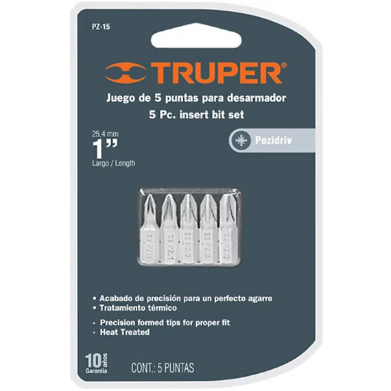 BIT KÉSZLET POZIDRIV 1" 5 DB/CSOM PZ-15