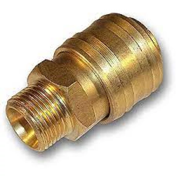 Gyorscsatlakozó külsőmenet 1/4 colos, réz