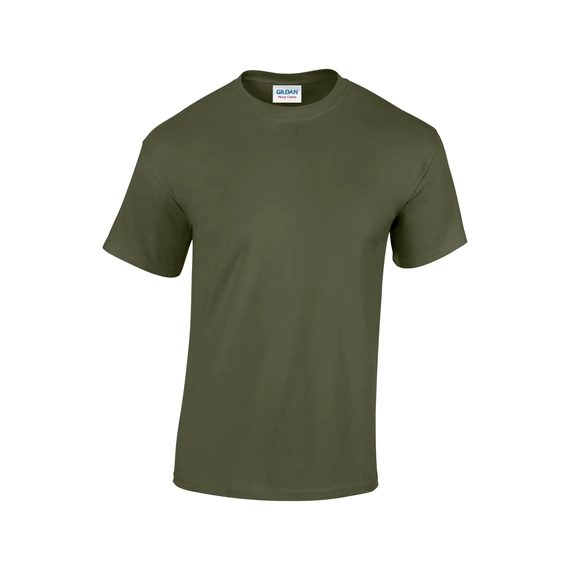 Gildan 5000 munkás póló, Military Green 100% pamut