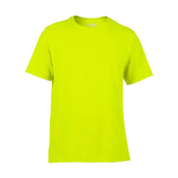 Gildan 5000 munkás póló jól láthatósági póló, Safety Green 100% pamut