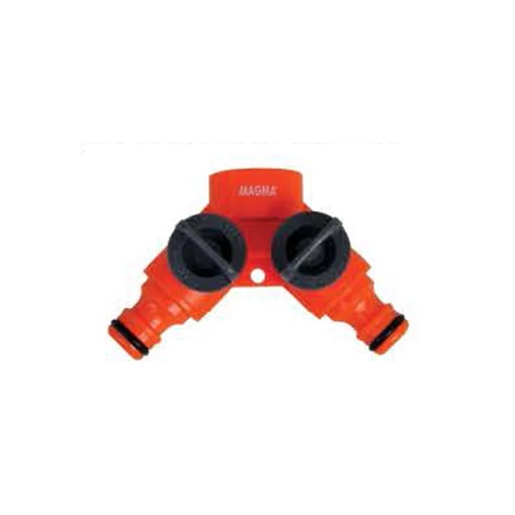 Kétutas elzárható csap csatlakozó 3/4"-2x1/2"