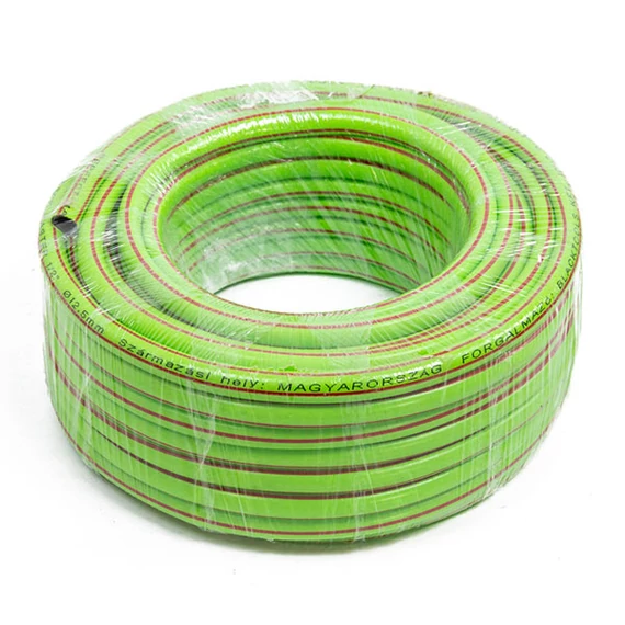 Locsoló tömlő, neonzöld, három rétegű  